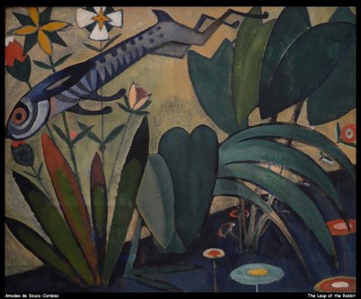 Amadeo De Souza Cardoso der Sprung des Hasen O 1 Vintage Kunstdruck Poster Wand
