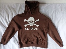 FC St. Pauli Hoodie Kapuzenpullover Gr. L Herren Braun Fußball Hamburg Sweater