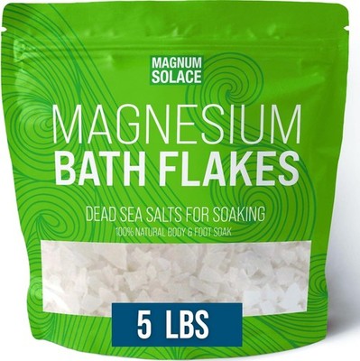 Magnesium Flakes for Bath - Magnesium Chloride Flakes - Dead Sea Salts for