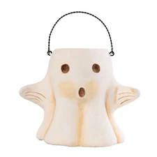 Transpac Paper Mache Ghost Bucket TH02517