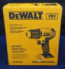 DEWALT DCE530B 20V MAX Cordless Compact Heat Gun W/ Flat & Hook Nozzle Attach.