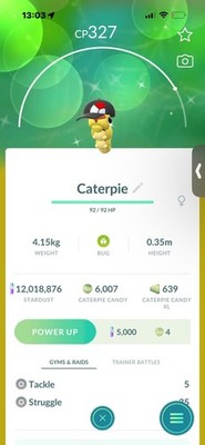 Pokemon Go Shiny Caterpie Pokeball Cap ( Go Fest 2026 )