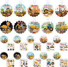 30 Sets Christian Crafts Construction Vehicle Stickers Bulk DIY Religious Sunday