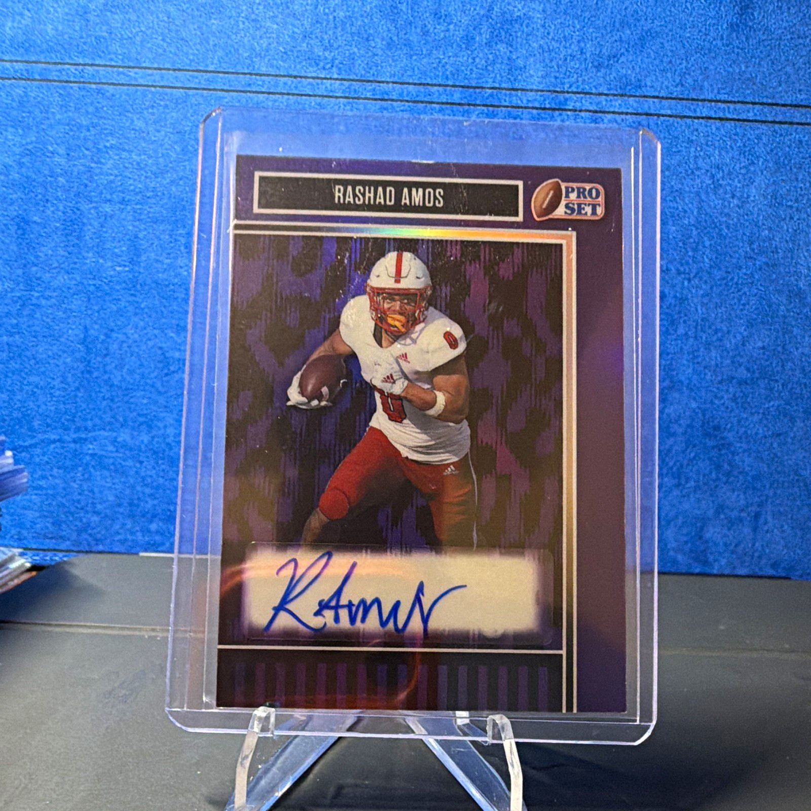 Leaf 2025 Pro Set Metal Autographs Rashad Amos Miami Hurricanes RC Auto /15
