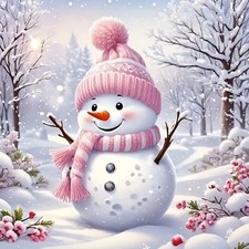Christmas Snowman Diamond Art Kits for Adults,5D Diamond Painting Kits for