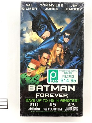 BATMAN FOREVER 1ST PRINT FACTORY SEALED NEW VHS W/ WATERMARK CGC RDY. RARE 1995