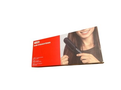 TYMO 2-in-1 Flat Iron Hair Straightener Brush Ionic Ceramic Dual Voltage