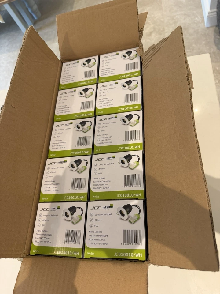 JCC JC010010/WH Fire-Rated GU10 LED Downlight White 220-240V 7W