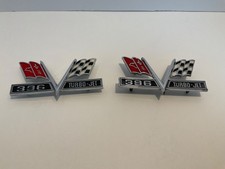 Pre-owned Oem Pair Of Chevrolet 396 Turbo-jet Emblems- 1965-1967 3871057