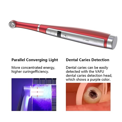 Luce polimerizzazione dentale lampada led cura 1 secondo 3200mw/cm² 3 modalità schermo OLED - Foto 33 di 34