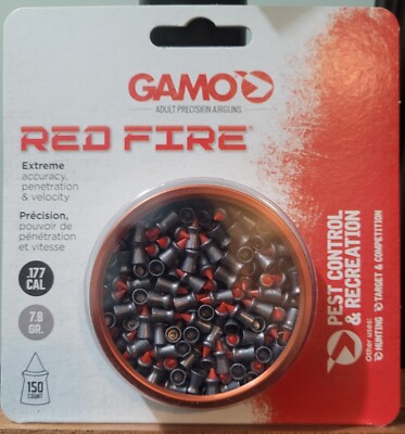 Gamo .177 Cal 7.8gr. 150ct RED FIRE Extreme Accuracy Penetration Pellets Ammo