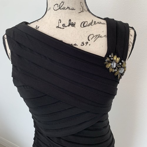 Scarlett Nite Sleeveless Black Sheath Dress Size 6 - Picture 2 of 11