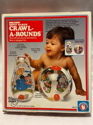 2 Shelcore Disney Babies Crawl A Rounds Inflatable Baby Bopper New Vintage Toy | eBay