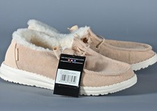 HEY DUDE WENDY CORDUROY CREAM Lightweight Slip-On Women  s Shoe Sz 6