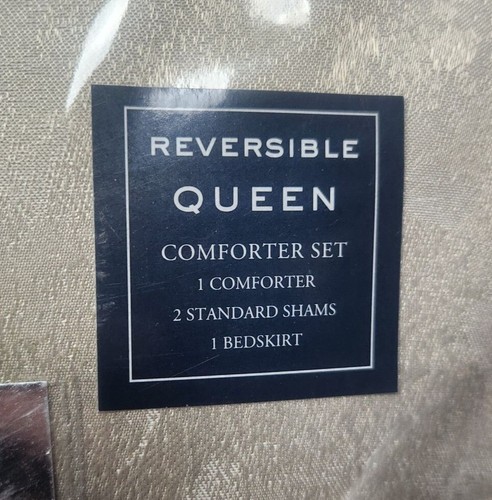 WATERFORD Chantelle Queen set 4 pezzi piumone reversibile nuovo con etichetta - Foto 3 di 7