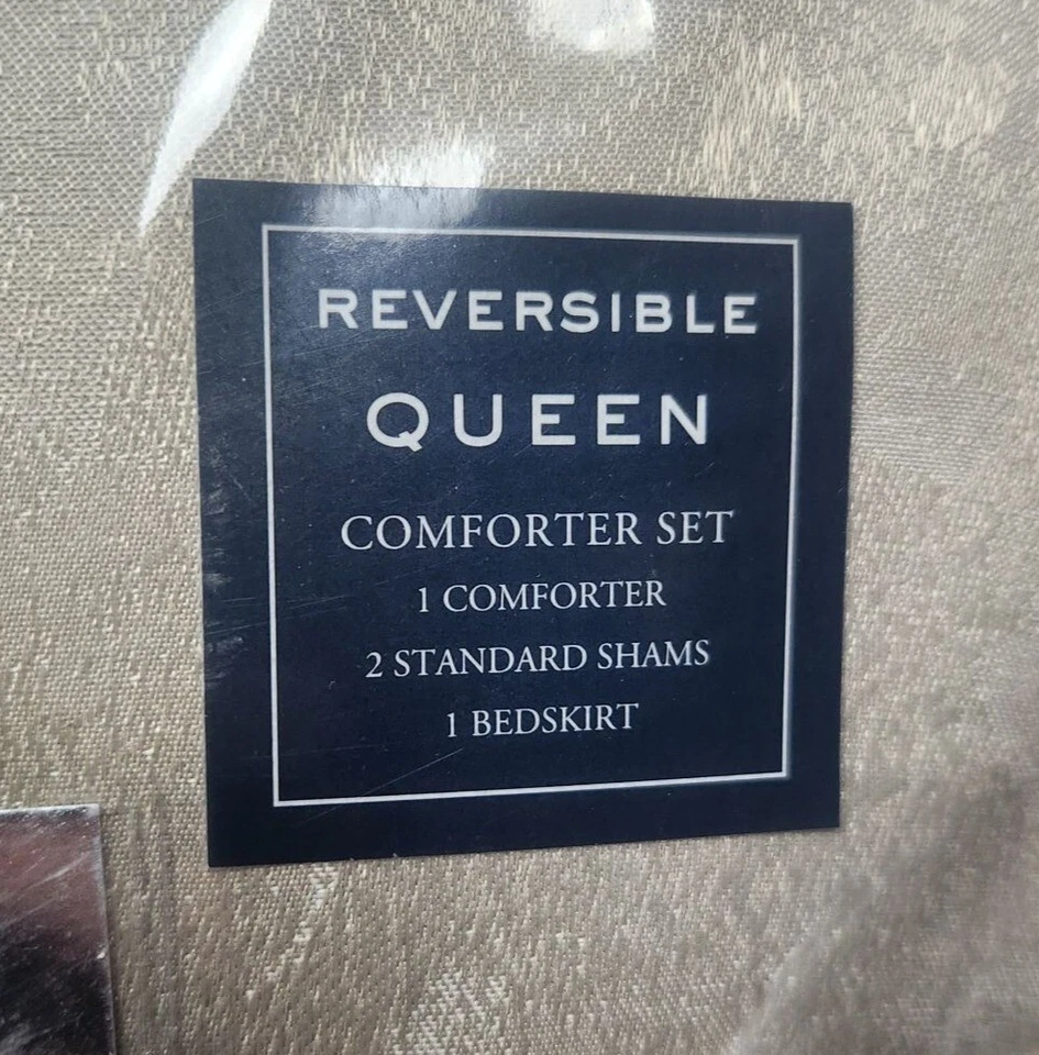 Conjunto de edredom WATERFORD Chantelle Queen reversível 4 peças novo com etiquetas - Imagem 3 de 4