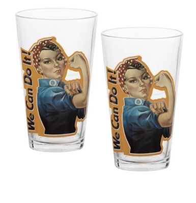 Rosie The Riveter Glasses Set
