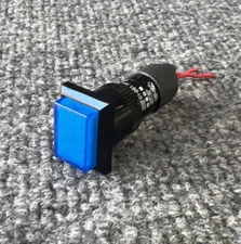 EAO 01.261.0252 Blue Illuminated Rectangular pushbutton actuator Switch Used