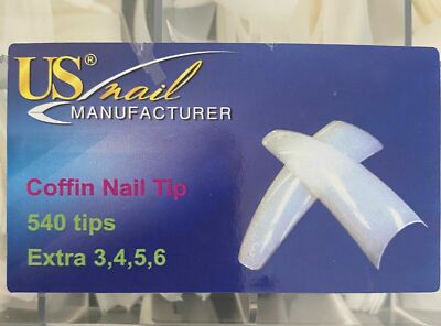 US Nail Manufacturer - Coffin Nail Tips 540 Tips EXTRA 3,4,5,6 Hot Deal 2021