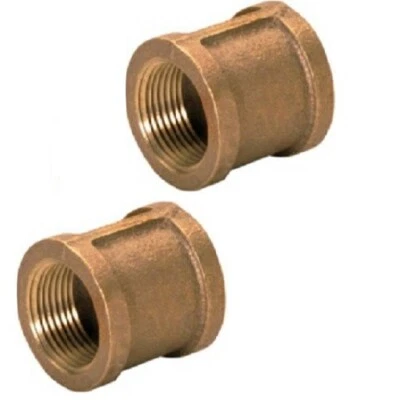HOMEWORK88 Brass Coupling 1 1/2-in NPT FIP X FIP 125 Psi Red Brass -20 to 400 deg F