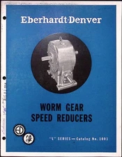 1954 Eberhardt Denver Worm Gear Speed Reducers L Series Catalog 1001