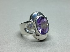 Rare Purple Amethyst Ring 925 Sterling Silver Handmade Women Ring Gift For Her
