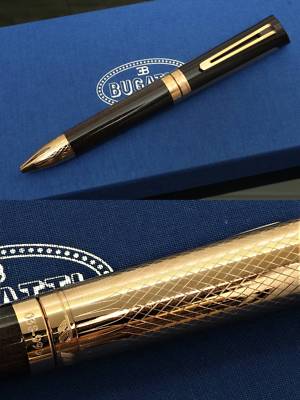 Montegrappa ''BUGATTI PUR SANG DT'' Ballpoint Pen, Brown, Limited Ed., MSRP 953$
