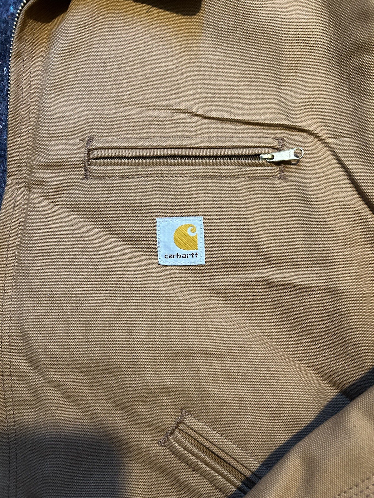 Carhartt Detroit Jacket Blanket Lined Duck J01 BRN Vi… Gem