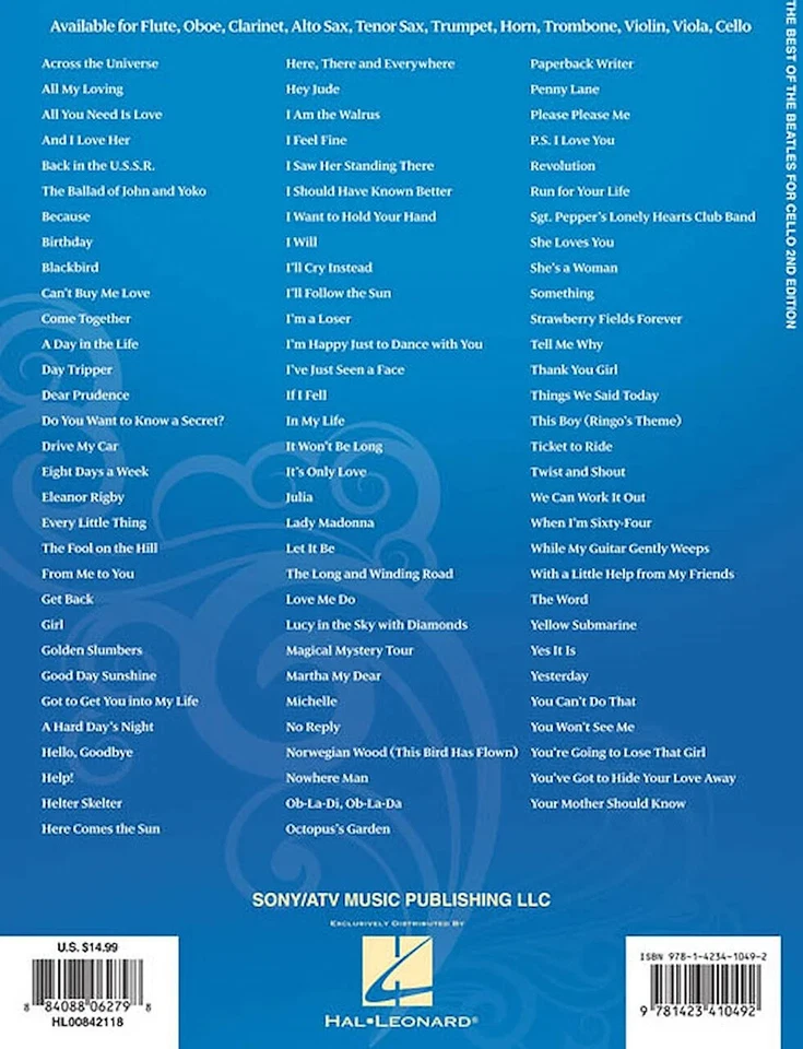 Best of the Beatles for Cello - 2nd Edition - Image 3 of 4