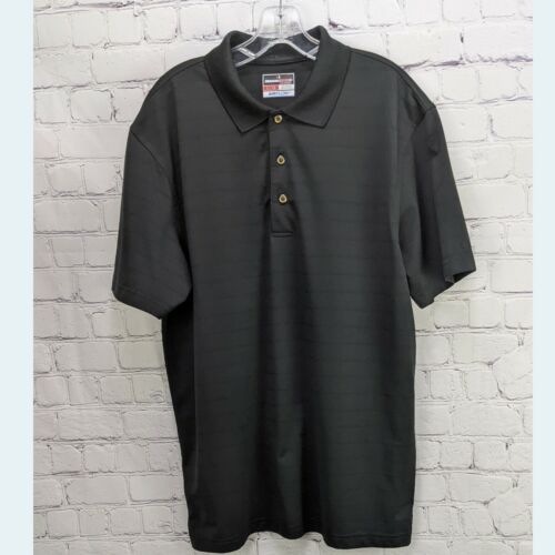 Grand Slam Performance Airflow Golf Polo Shirt Large Black Short Sleeve  - Picture 1 of 4