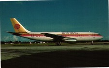 Continental Airbus A300B4-203 Airplane Unposted c1960 Vintage Postcard