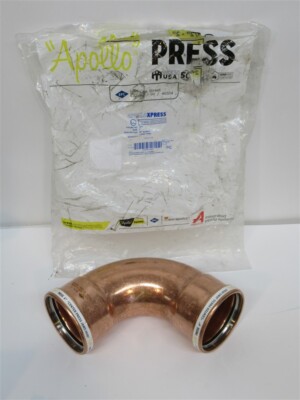 Apollo 807L, 4'' Copper Press Long Turn 90° Elbow