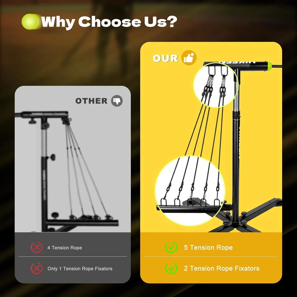 Baseball Softball Swing Trainer Aid, Adjustable Baseball Training Equipment - Image 3 of 4