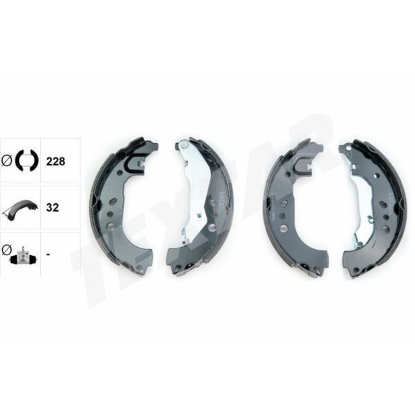 Textar Bremsbackensatz Bremsbacken Hinten FüR Skoda Roomster 5J Seat Toledo IV-image