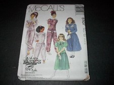 Vtg McCall's Pattern 5107 Girls' Adorable Dress and Jumpsuits Size 10 14 Uncut