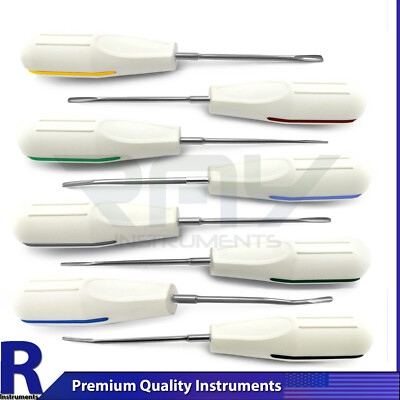 8Pcs Dental Luxation Root Elevators PDL Luxating Tooth Loosen Oral Surgery Tools