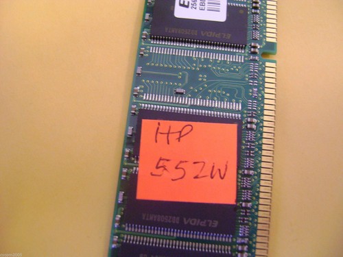 Elpida 256MB PC2700 CL2.5 8c 32x8 DDR DIMM EBD25UC8AMFA-6B from HP Pavilion 552w - Picture 5 of 5