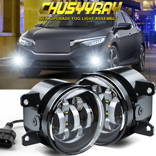 New Pair Of Clear Lens Bumper Fog Lights Lamp Rh Lh For Honda Civic 2013-2017