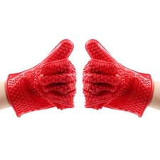 Topsky heat-resistant silicone oven gloves, 1 pair of food quality, thick, glove