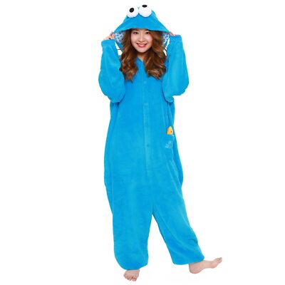 SAZAC Fleece Costume Cookie Monster One Size Unisex Adult KOS-072