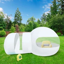 350W 9.8ft Inflatable Tent Clear Bubble Camping Tent Dome Cabin with Air Blower