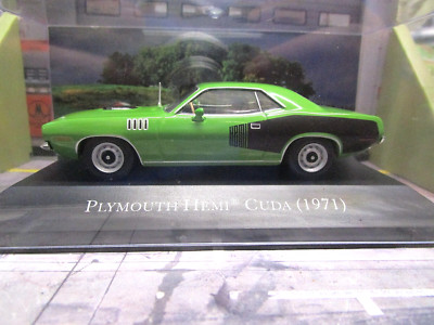 PLYMOUTH Hemi Barracuda Cuda Coupe V8 grün green 1971 Muscle Car IXO Alta  1:43