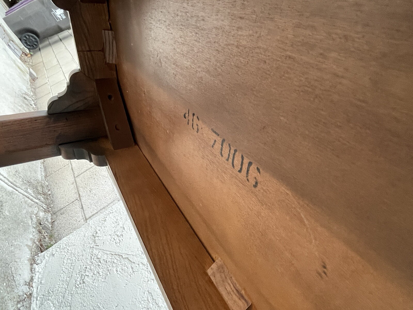 Vintage Henredon Entry Table Console Herringbone Design eBay