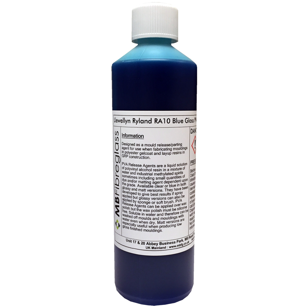 Polycraft RA10 (Llewellyn Ryland) PVA Blue Gloss Release Agent - 500ml