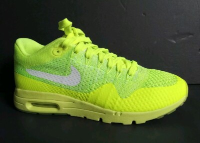 RARE ! Mint Nike Air Max 1 Ultra Flyknit Women's 6.5 Volt Neon 843384-701 Yellow