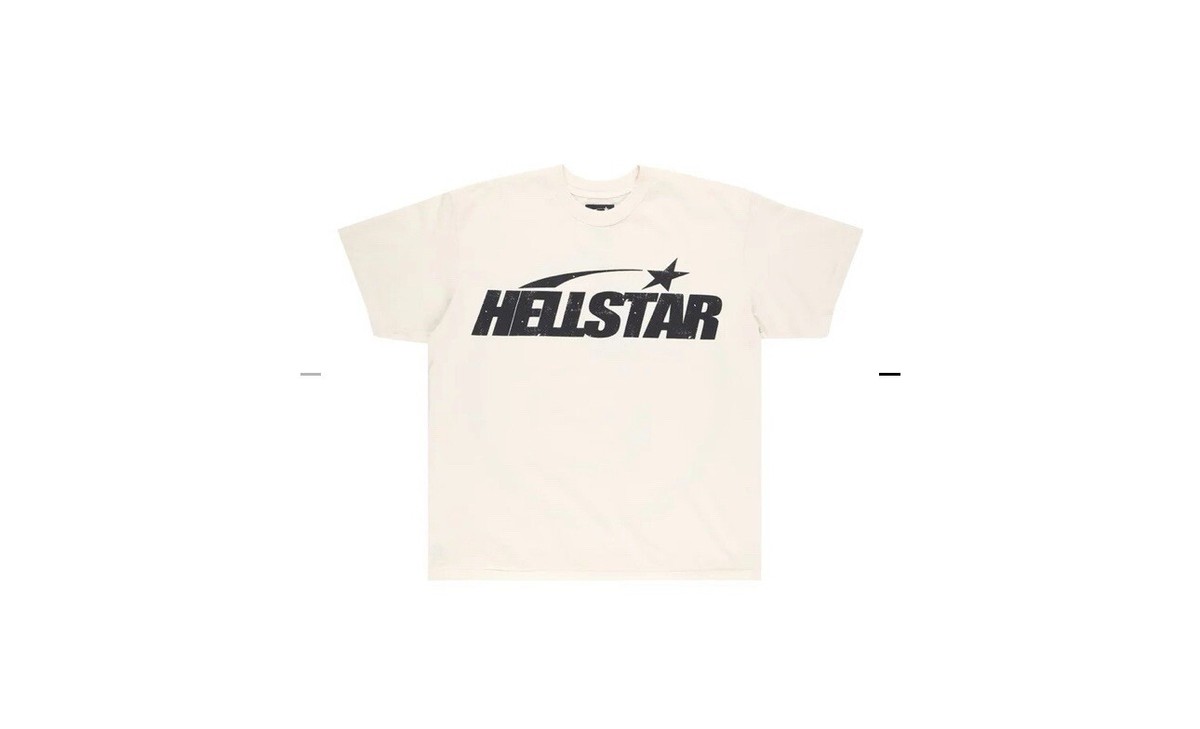 Size L- Hellstar Classic T-Shirt White/ Black Logo AUTHENTIC SHIPS 