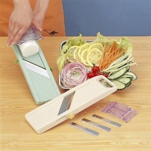 Benriner Mandoline Slicer with 4 Blades, Japanese Stainless Steel