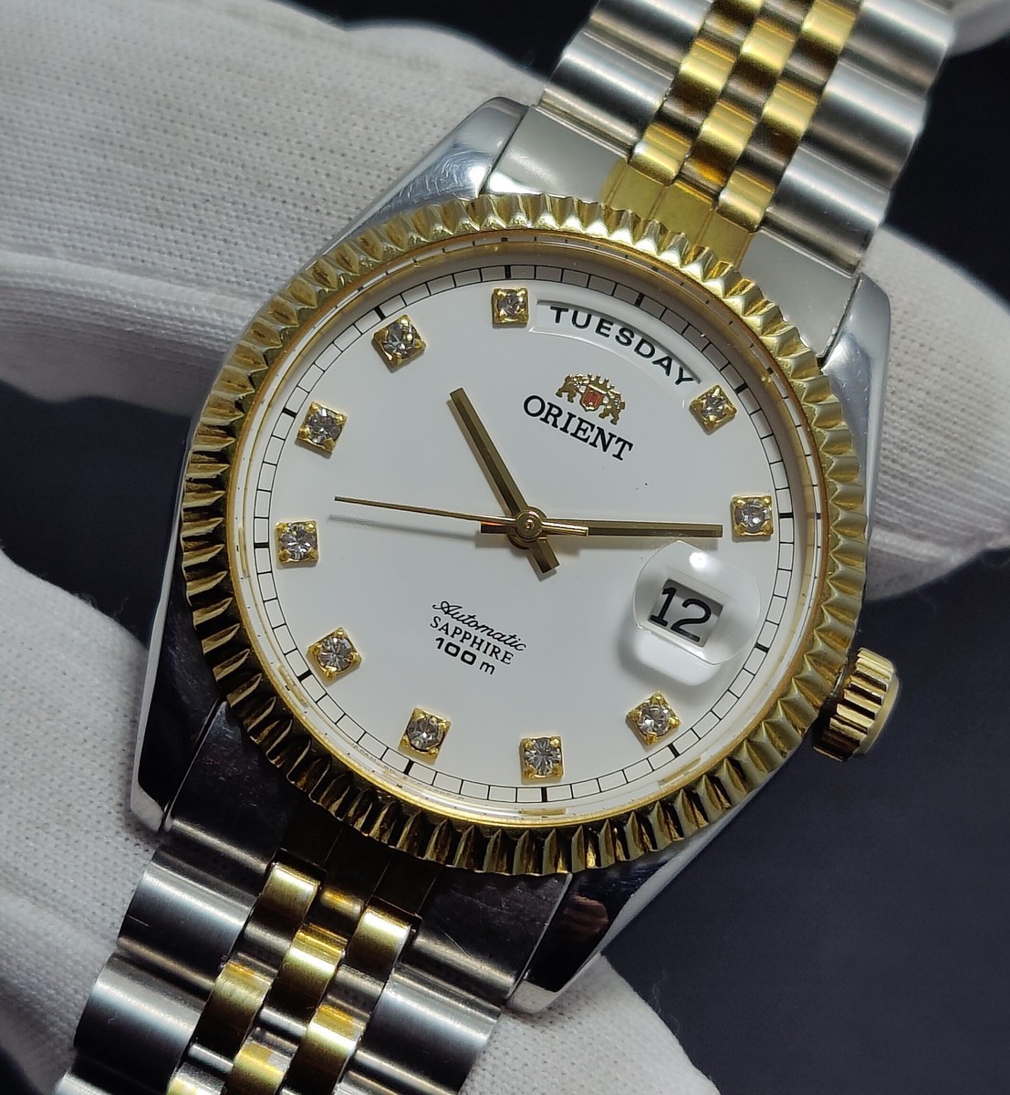 Orient President Automatic Sapphire 100 m Day/Date Japan Men's