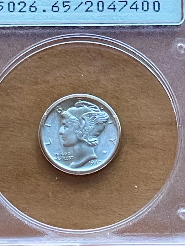 1940-S MS65 10¢ PCGS RATTLER -Free Shipping! - Image 3 of 4