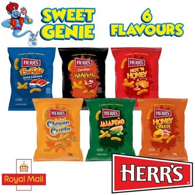 Herr's Cheese Curls - Baked Chips - Honey Cheese, Carolina Reaper - Made in EU